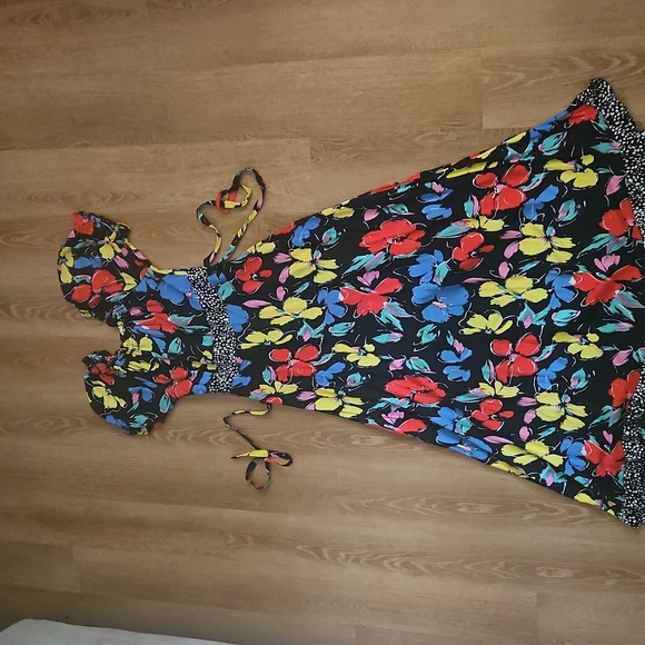 RIXO Blue and Orange Ruffled Tiered Maxi Dress - Picture 5 of 5